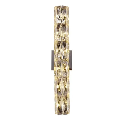 Modern clear faceted crystal wall lamp for luxury living room
