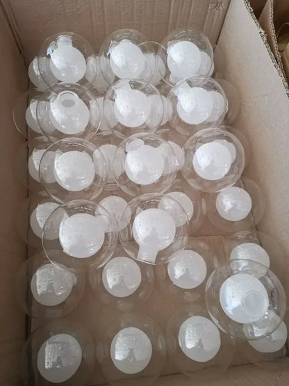 Modern clear & frosted glass ball pendant light dining room replacement