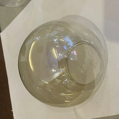 Modern clear & frosted glass ball pendant light dining room replacement