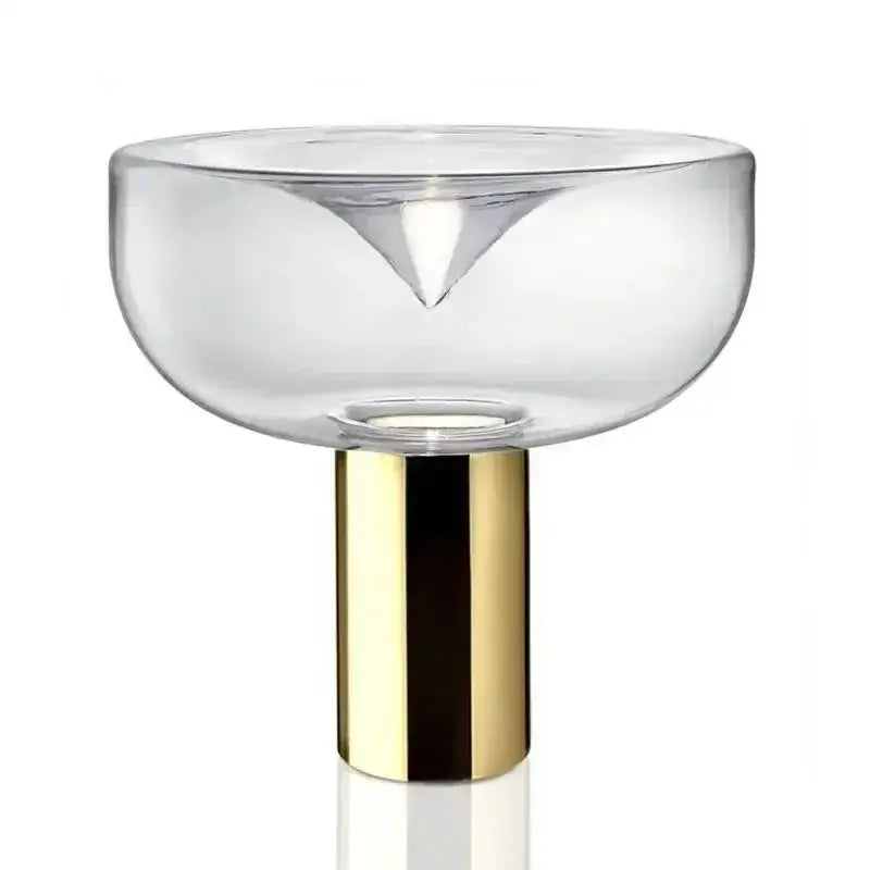 Modern clear glass aella table lamp for bedroom office decor