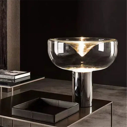 Modern clear glass aella table lamp for bedroom office decor