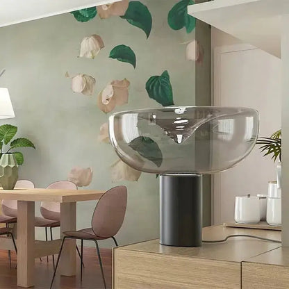 Modern clear glass aella table lamp for bedroom office decor