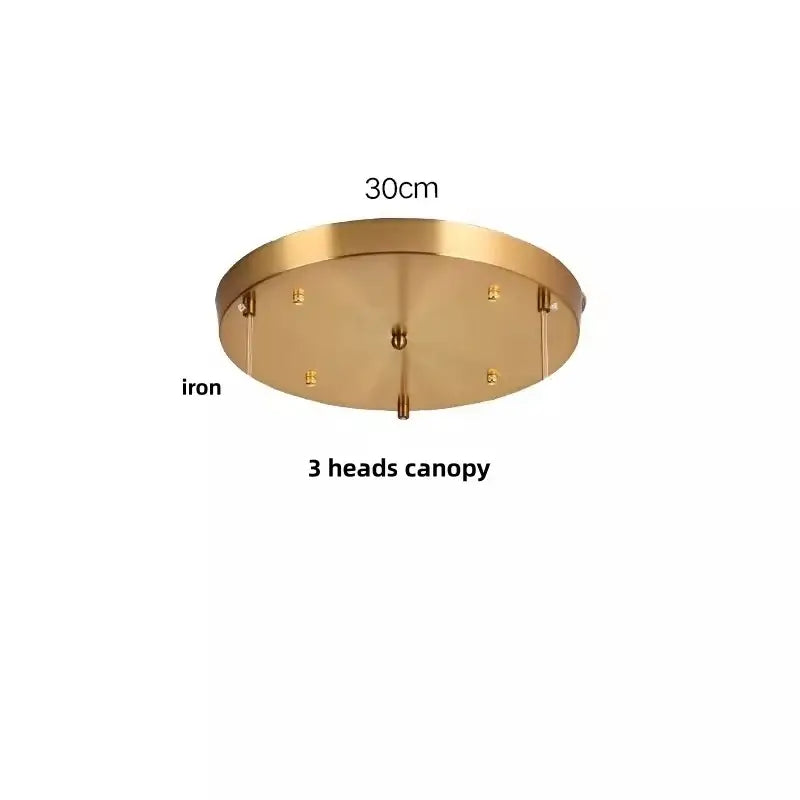 Modern clear glass copper pendant light kitchen hanging lamp