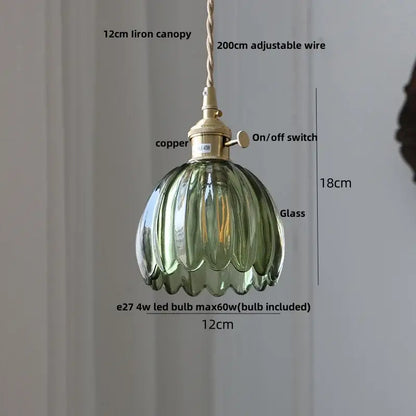 Modern clear glass copper pendant light kitchen hanging lamp