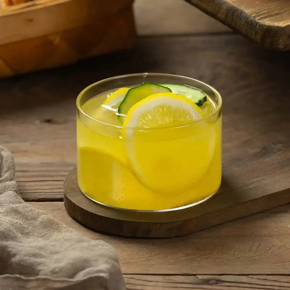 Modern clear glass cup set for kitchen custard and dessert