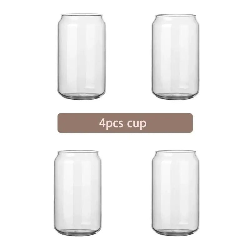 Modern clear glass cup with bamboo lid kitchen drinking mug