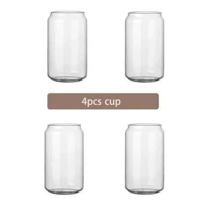 Modern clear glass cup with bamboo lid kitchen drinking mug