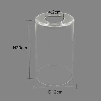 Modern clear glass cylinder lamp shade for bathroom vanity light