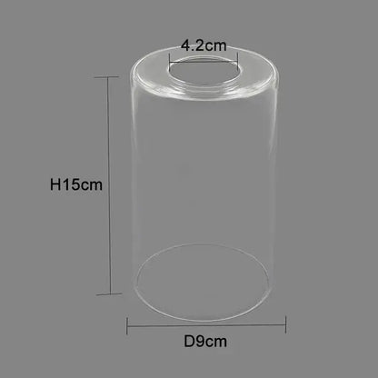 Modern clear glass cylinder lamp shade for bathroom vanity light