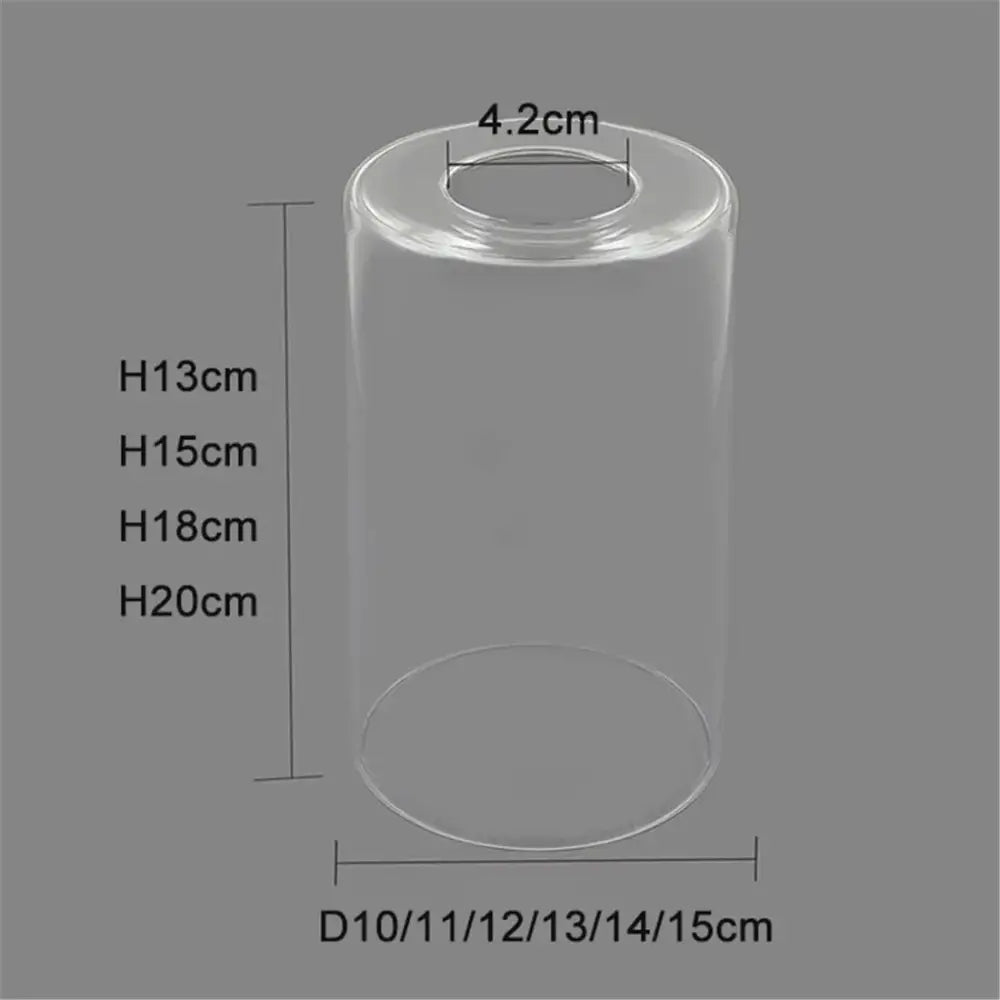 Modern clear glass cylinder lamp shade for bathroom vanity light
