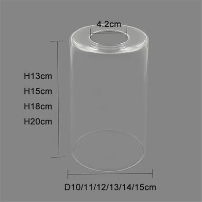 Modern clear glass cylinder lamp shade for bathroom vanity light