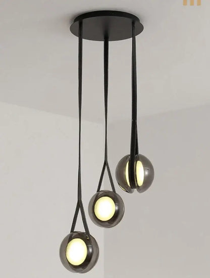 Modern clear glass designer pendant lights for bedroom