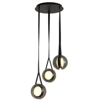 Modern clear glass designer pendant lights for bedroom