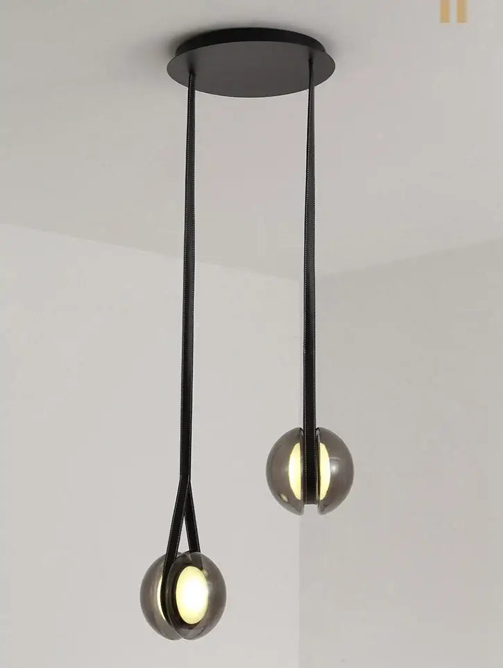 Modern clear glass designer pendant lights for bedroom