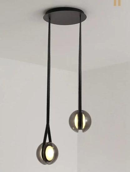 Modern clear glass designer pendant lights for bedroom
