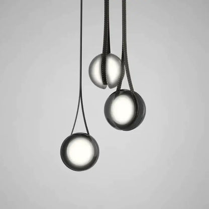 Modern clear glass designer pendant lights for bedroom