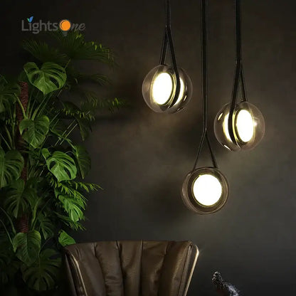 Modern clear glass designer pendant lights for bedroom