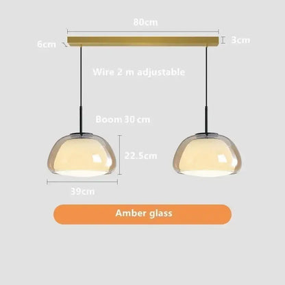 Modern clear glass jelly pendant lamp for living room dining room