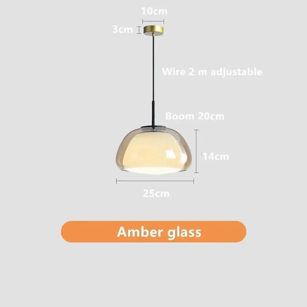 Modern clear glass jelly pendant lamp for living room dining room