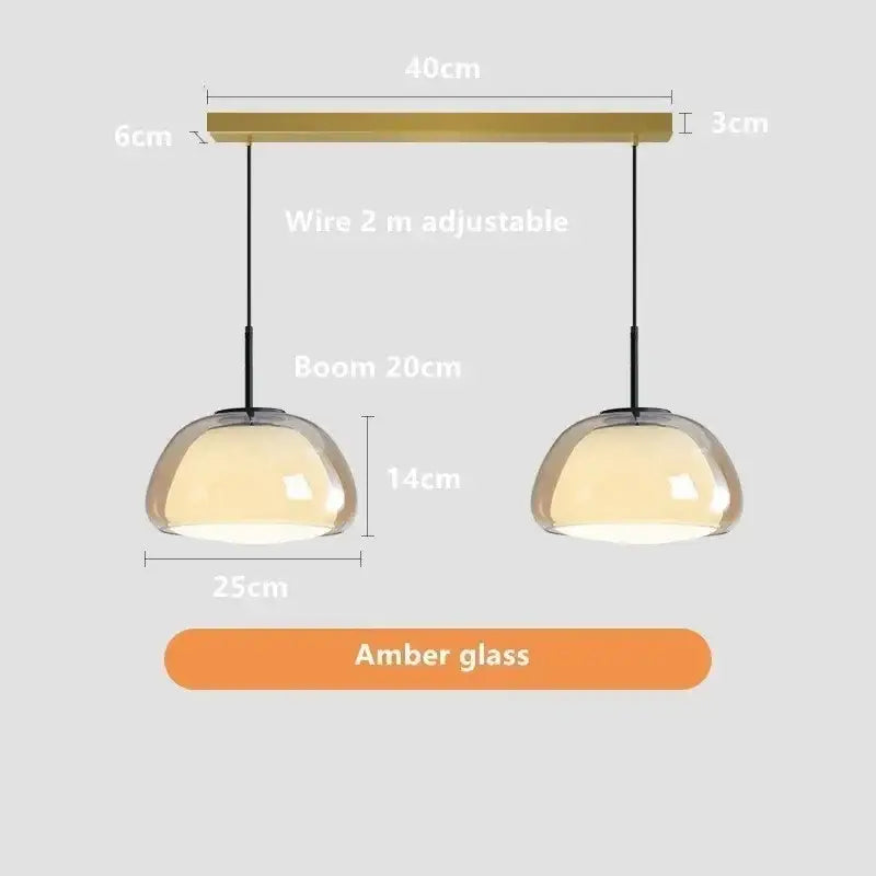 Modern clear glass jelly pendant lamp for living room dining room