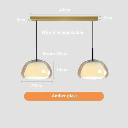 Modern clear glass jelly pendant lamp for living room dining room