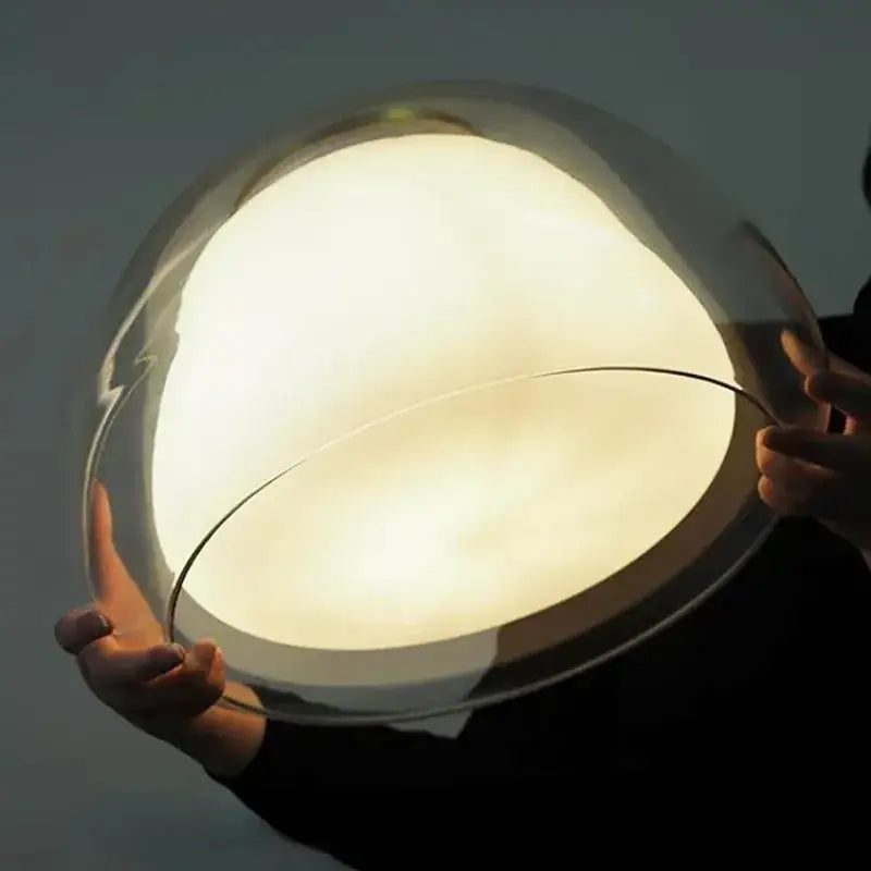 Modern clear glass jelly pendant lamp for living room dining room