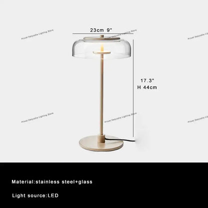 Modern clear glass table lamp – bedroom candle style desk light