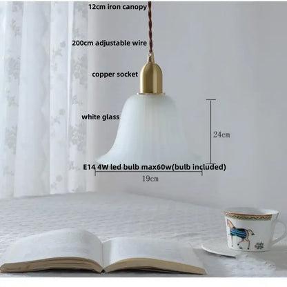 Modern clear glass & white ceramic led pendant lamp kitchen light
