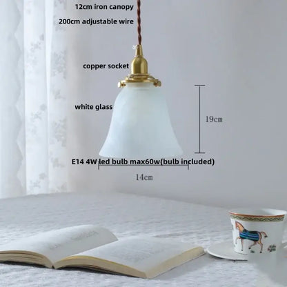 Modern clear glass & white ceramic led pendant lamp kitchen light