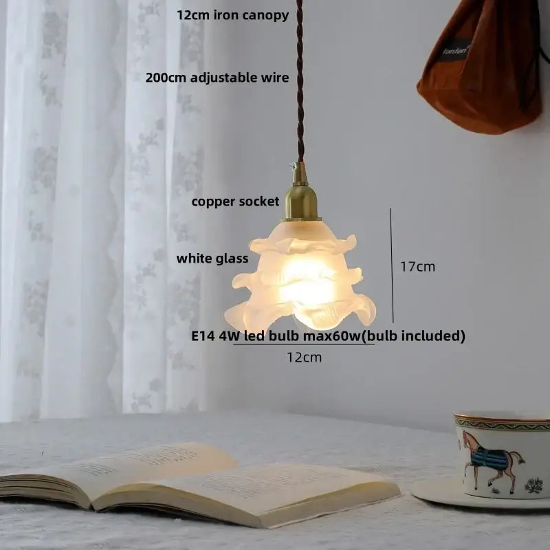 Modern clear glass & white ceramic led pendant lamp kitchen light