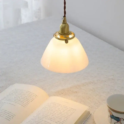 Modern clear glass & white ceramic led pendant lamp kitchen light