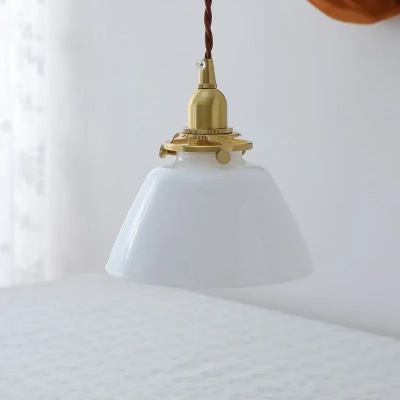 Modern clear glass & white ceramic led pendant lamp kitchen light