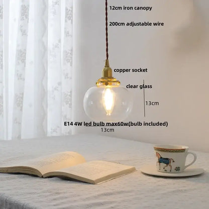 Modern clear glass & white ceramic led pendant lamp kitchen light