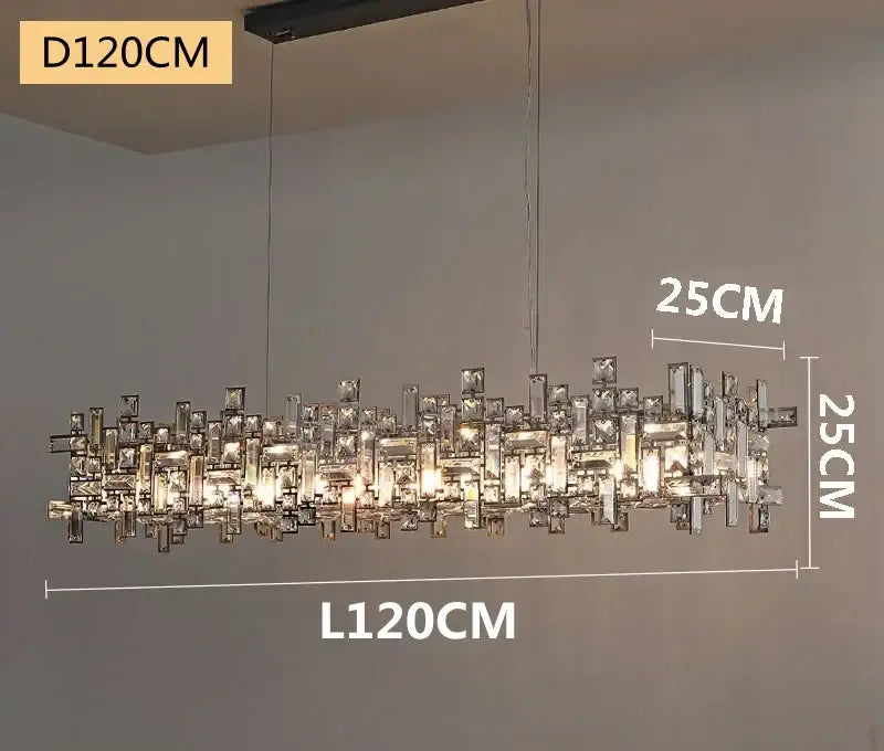 Modern clear & gold elegant crystal chandelier for living room