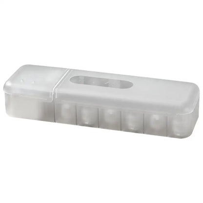 Modern clear & gray desk organizer cable box – bedroom charging case