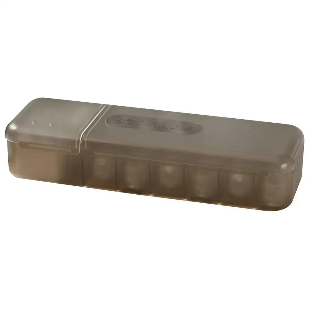 Modern clear & gray desk organizer cable box – bedroom charging case
