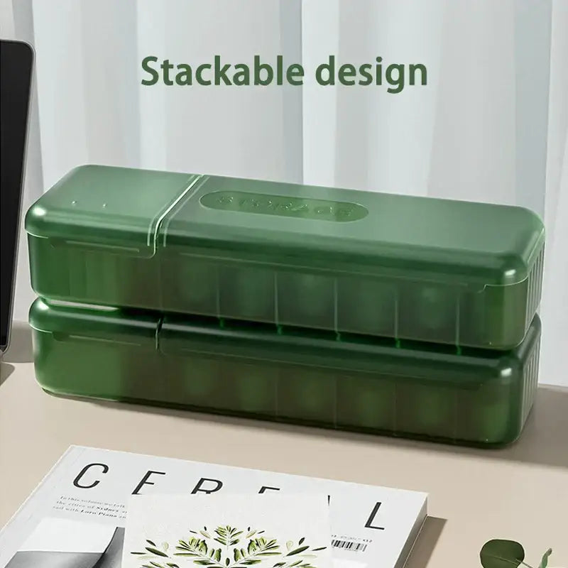 Modern clear & gray desk organizer cable box – bedroom charging case