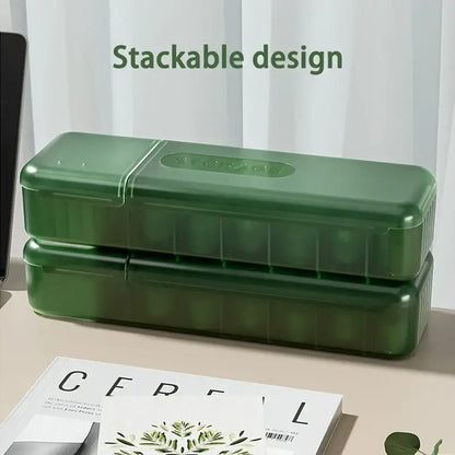 Modern clear & gray desk organizer cable box – bedroom charging case
