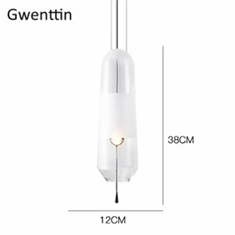 Modern clear & smoked glass pendant lights for dining room