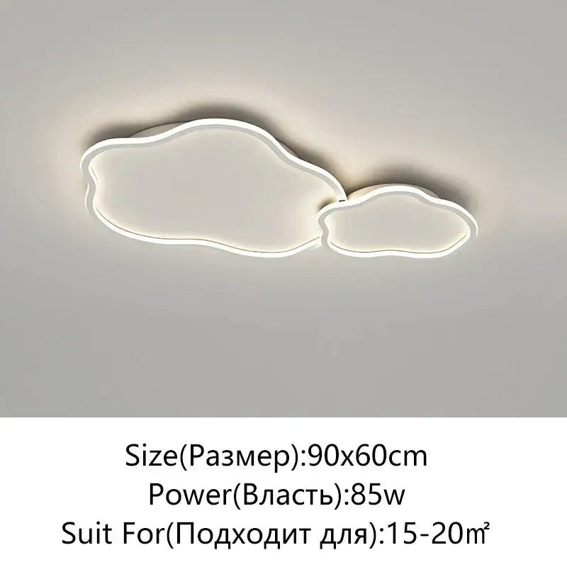Modern cloud black led ceiling light bedroom fixture
