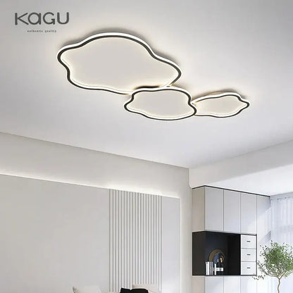 Modern cloud black led ceiling light bedroom fixture