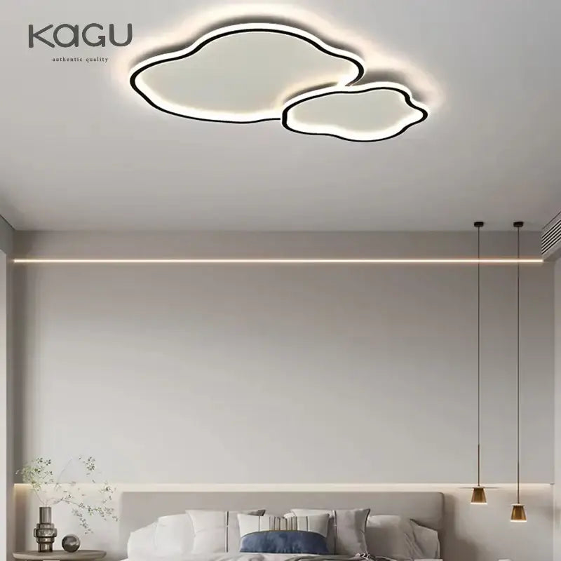Modern cloud black led ceiling light bedroom fixture