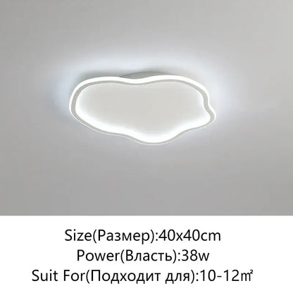 Modern cloud black led ceiling light bedroom fixture