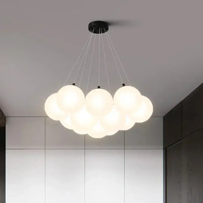 Modern cloud frosted bubble glass ball pendant light for living room