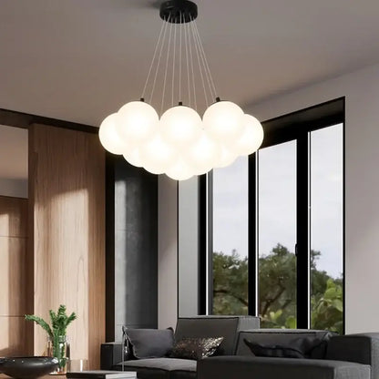 Modern cloud frosted glass ball led pendant light for living room