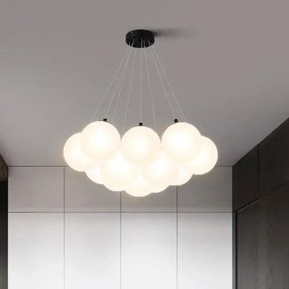 Modern cloud frosted glass ball led pendant light for living room