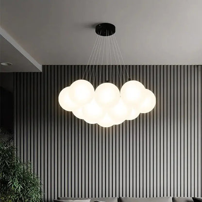 Modern cloud frosted glass ball led pendant light for living room