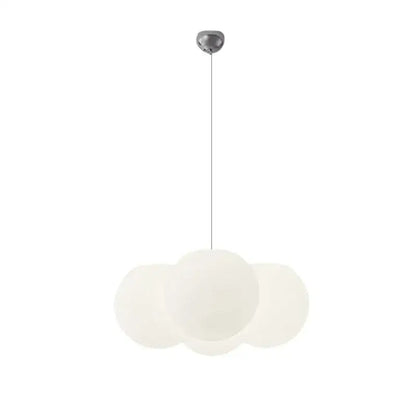 Modern cloud glass ball milky white chandelier living room light