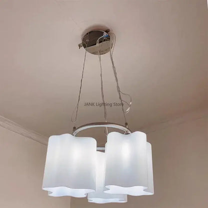 Modern cloud glass led ceiling light for bedroom white & black