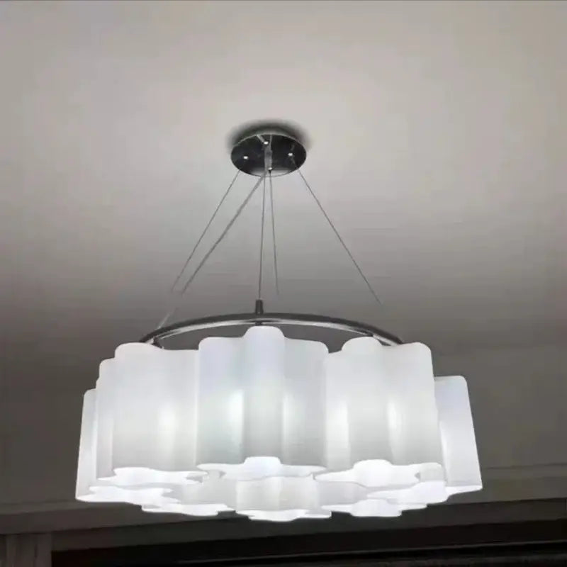 Modern cloud glass led ceiling light for bedroom white & black